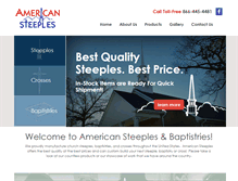 Tablet Screenshot of americansteeples.com